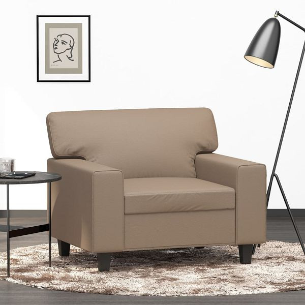 vidaXL Sessel Cappuccino-Braun 60 cm Kunstleder, 359411