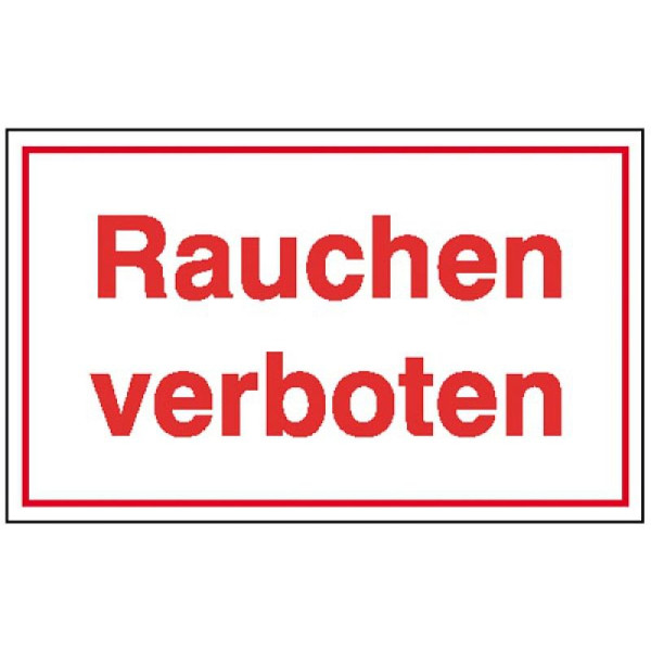 Stein HGS Hinweisschild zur Betriebskennzeichnung, Rauchen verboten, 250x70mm/Folie,selbstklebend, 21.5071