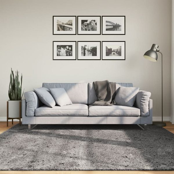 vidaXL Teppich HUARTE Kurzflor Weich und Waschbar Anthrazit 200x200 cm, 375004