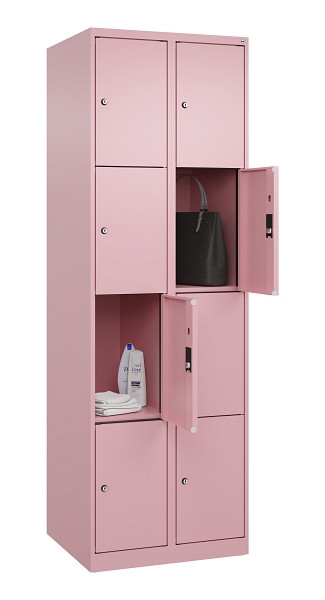 C+P Schließfachschrank Evolo PLUS, 8 Fächer, 1850x600x500mm, 3015/3015, 049000-204 S10024