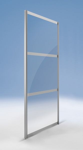 BST Stellwand GERADE -hoch-, ESG-Klarglas, Design 3-teilig, 1000x40x1980, SCREEN G10020-SG