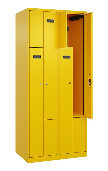 C+P Z-Spind Evolo PLUS, 4 Fächer, 1850x800x500mm, 1023/1023, Zylinderschloss, 049003-224 S10042