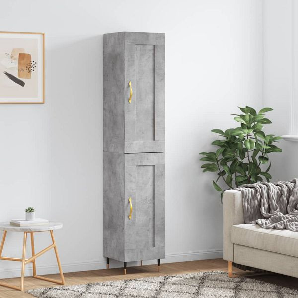 vidaXL Highboard Betongrau 34,5x34x180 cm Holzwerkstoff, 3200437