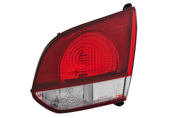 HELLA Heckleuchte, Glühlampe, klar/rot, innerer Teil, für u.a. VW Golf VI (5K1), Basic, Highline, für Rechtsverkehr, rechts, 2TZ 009 923-141