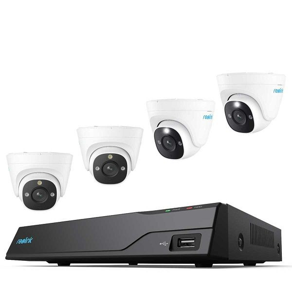 REOLINK NVS8-12MD4 12 MP 8-Kanal PoE-Komplettsystem für Videoüberwachung mit Nachtsicht in Farbe, inklusive 2 TB Festplatte, rln8d4