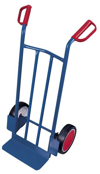 VARIOfit Stahlrohrkarre, Außenmaße: 620 x 460 x 1.110 mm, RAL 5010 enzianblau, Radsatz: Vollgummibereifung, sk-710.021