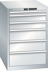 LISTA Schubladenschrank 27x36E (BxTxH) 564x725x850mm AUTO Lock, Lichtgrau, Schubladen: 6, 14.407.020.A