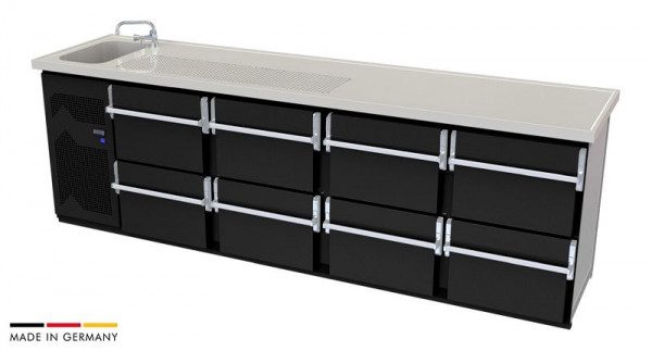 hefa Theke Moreno 4V/1L-ZZZZ, Abmaße: 950 x 2.700 x 650/700 mm, Moreno 4V/1L-ZZZZ