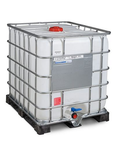 DENIOS IBC Gefahrgut-Container, PE-Palette, 1000 l, Öffnung NW150, Auslauf NW50, 266167