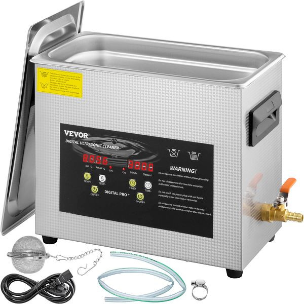 VEVOR 6L Digital Ultraschallreiniger Heizung Timer 400W Schmuck Brillen, QXJ6LCSB-400W0001V2
