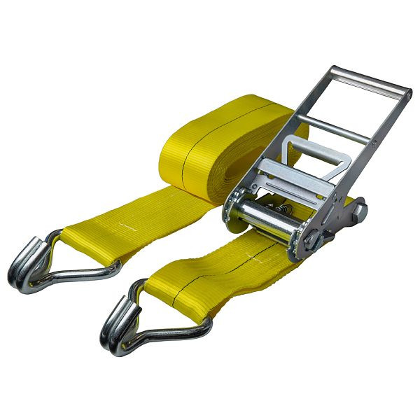DELTASLING® 2-teiliger Zurrgurt mit Ratsche und Spitzhaken, LC 5000/10000daN, 100mm, 10m Länge, CO.SB.100.10.2.GE