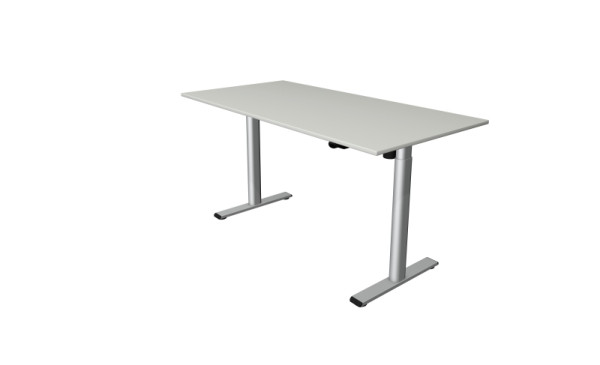 Kerkmann Steh-/Sitztisch Move 1 base 1600 x 800 mm, elektrisch höhenverstellbar von 730-1230 mm, Lichtgrau, 10300611