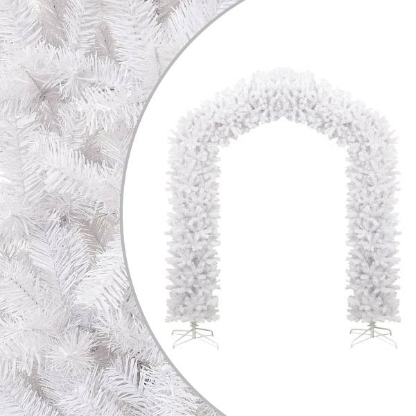 vidaXL Weihnachtsgirlande Weiß 270 cm, PVC, Stahl, 345093
