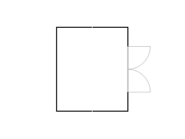 FLADAFI Materialcontainer-Kombination MC 1540, verzinkt, zerlegt, ohne Boden, Doppelflügeltür (symmetrisch) auf der 5 m Seite, F15430301