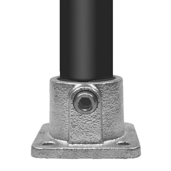 Stein HGS Fußplatte eckig, aus Temperguss, Rohr Ø 42 mm, VE: 10 Stück, 62520.0004