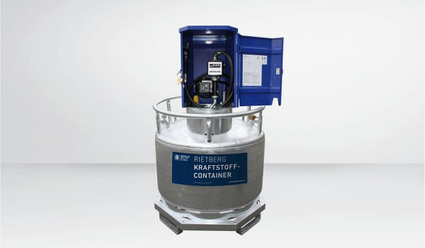 Seppeler Behälter Rietberg Kraftstoffcontainer KC 995-230, LxBxH: 1270x1270x2122mm, 945 Liter, innen und außen feuerverzinkt, 230 Volt, 300663