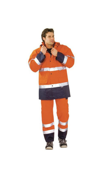 Planam Warnschutz Parka, orange/marine, Größe L, 2056052