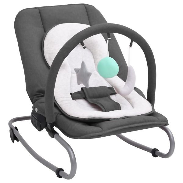 vidaXL Babywippe Anthrazit Stahl, bequem, zur Beruhigung, 10254
