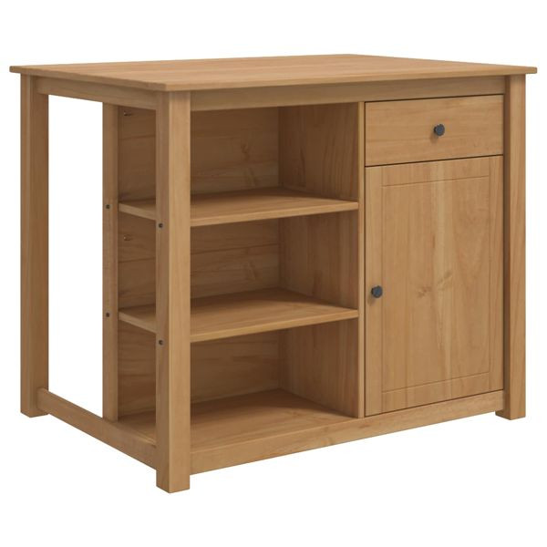 vidaXL Küchentrolley mit Tür PANAMA 2-teilig Honigwachs 112 x 77 x 90 cm, 3425390