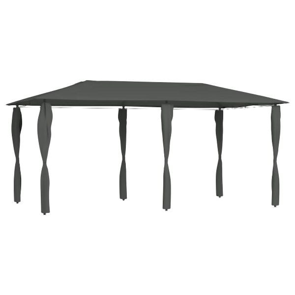 vidaXL Pavillon mit Pfostenverkleidung 2,98x5,3x2,59 m Grau 160 g/m², 313619