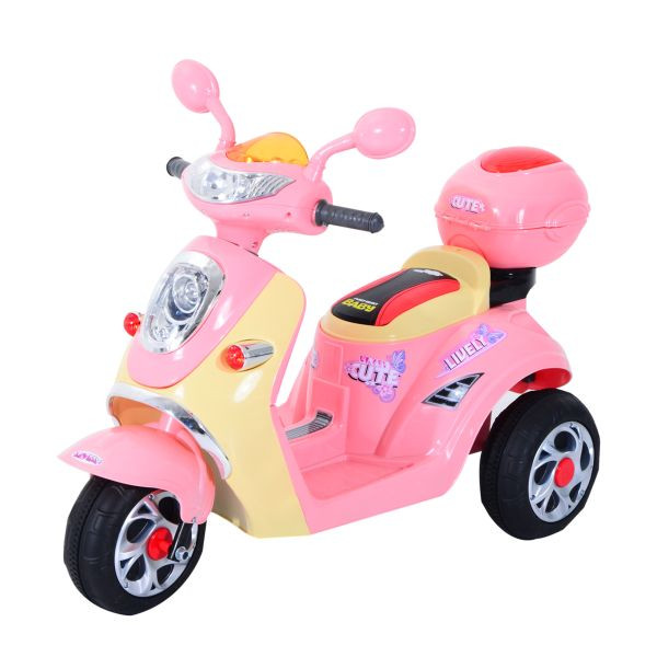 HOMCOM Kindermotorrad Kinderelektroauto Elektromotorrad Kinderfahrzeug mit Musik, 370-013