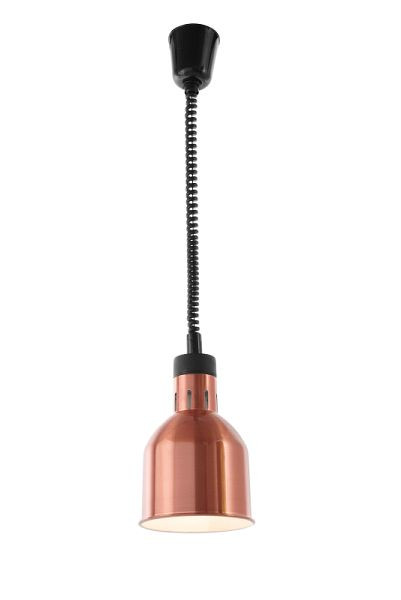 KBS Infrarot Heizlampe Kupfer eloxiert inkl. Leuchtmittel, Pendellänge von 70-150cm, Zylindrischer Korpus aus Aluminium eloxiert, Kupferfarben, 10974008
