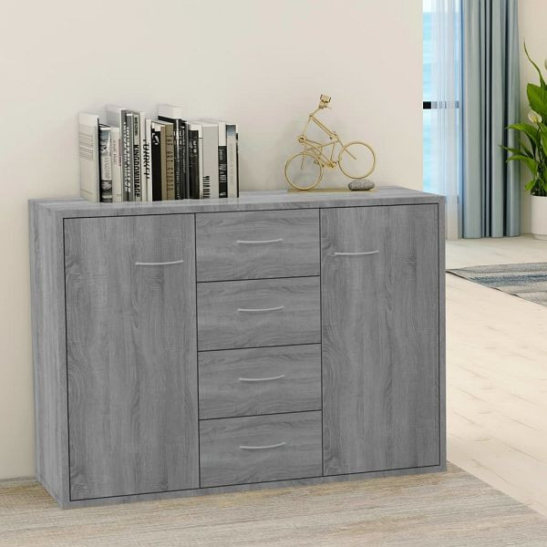 vidaXL Sideboard Grau Sonoma 88x30x65 cm Holzwerkstoff, 815370