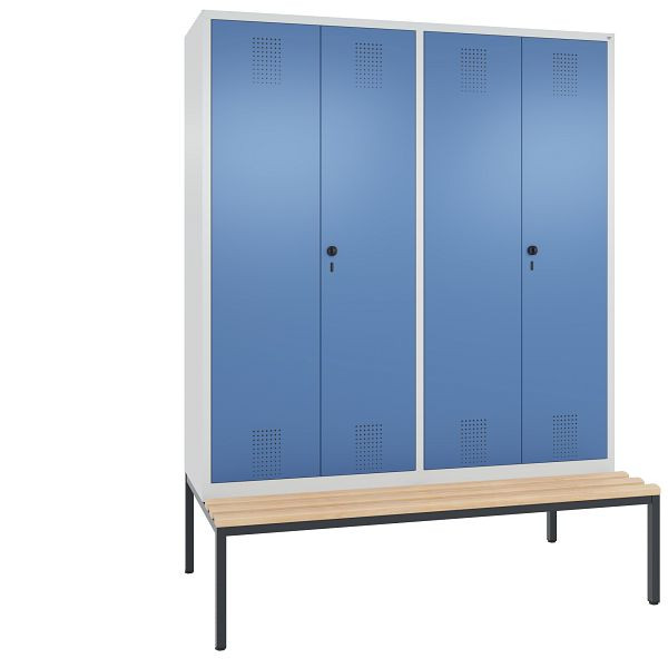 C+P Spind Evolo, 4 Abteile, H2090xB1590xT815 mm, Grau/Fernblau, 48052-42 S10324