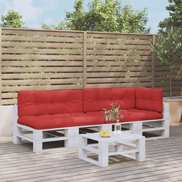vidaXL Palettenkissen 5-tlg. Rot Stoff (Polyester), 3217137