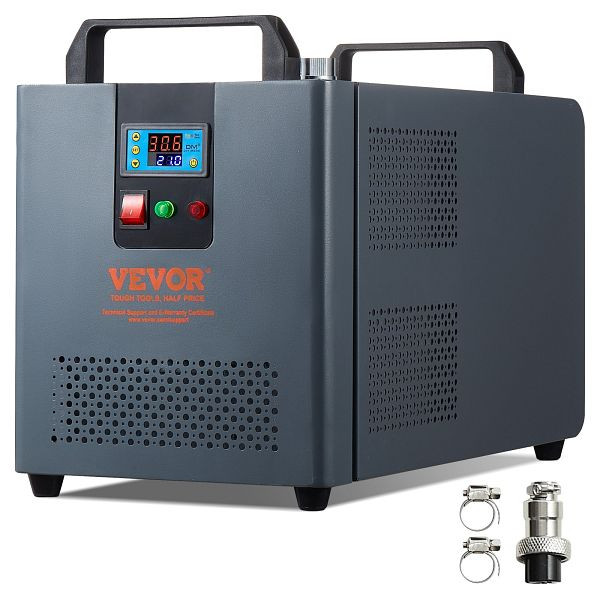 VEVOR Industrieller Wasserkühler, Laserkühler-kühlsystem Mit Eingebautem Kompressor, 12L Wassertankkapazität, GYLS72LMIN12LP9R6V2