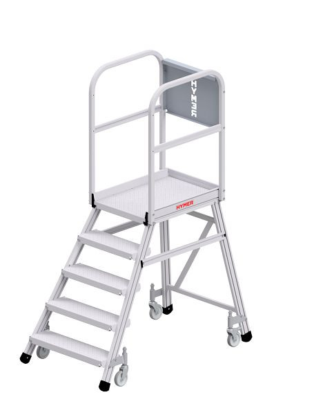 HYMER Podesttreppe R13 fahrbar, einseitig begehbar, 5 Stufen, 638805