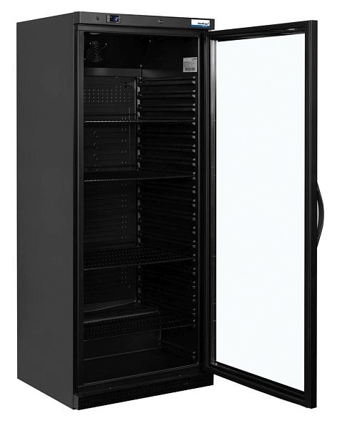 NordCap COOL-LINE Umluft-Gewerbekühlschrank UKS 620-G schwarz, 435610550