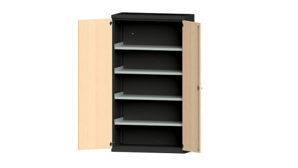 ANKE Werkbänke Schwerlastschrank, Modell 101 VH, 1085 x 500 x 1950 mm, RAL 7016/Buche Dekor, 620.029