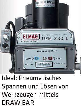 ELMAG Universal-Fräsmaschine, UFM 230 L, inklusive 3-Achs-Positionsanzeige 'SINO', 82160