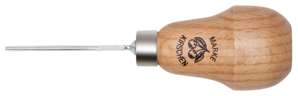 Kirschen Zierschnitzeisen mit Birnenheft, gerade, Stich 6, 1,0 mm, 5706000
