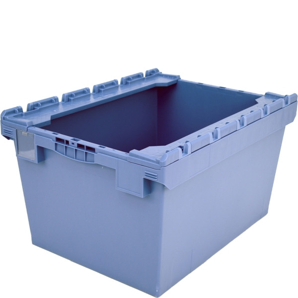 BITO Mehrwegbehälter MB Deckel/Bügel/Kufe /MBB86421D 800x600x423 taubenblau, Bügel Doppelboden, C0402-0043