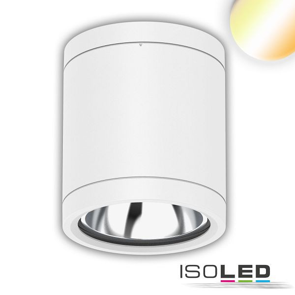 ISOLED LED Deckenaufbaustrahler IP65, weiß, 10W, ColorSwitch 3000/4000/5000K, dimmbar, 115592