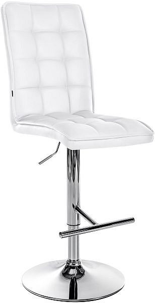 CLP Barhocker Peking V2 Kunstleder chrom, weiß, 321601