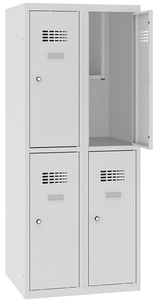 Eurobox Garderobenspind, 2 Abteile 4 Fächer, 400 mm, H:1450 mm, 0710-040202