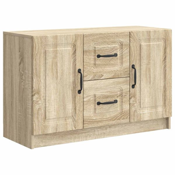 vidaXL Sideboard Sonoma-Eiche 89 x 34,5 x 57 cm Holzwerkstoff, 895807