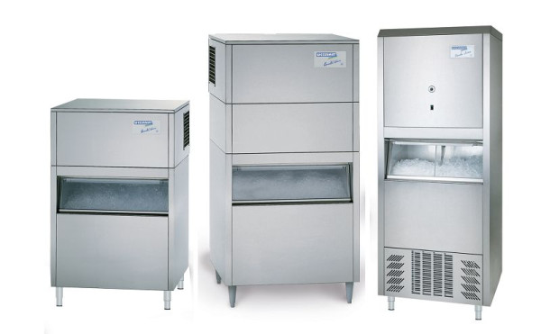 Wessamat Eisbereiter Combi-Line, Wellentechnik, Für Eiswürfel, Wasserkühlung, 123 kg, Leistung: 80 kg/Tag, 3051