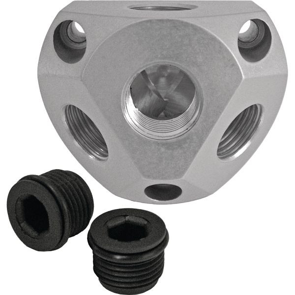 AEROTEC Luftverteilerdose 1/2 Zoll Eingang mit Einschraubverbinder 15 mm, 25603455