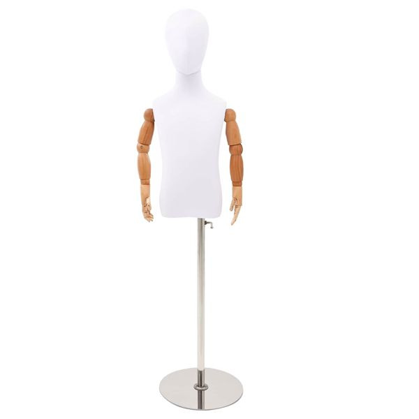 vidaXL Verstellbares 120-150 cm Mannequin mit Basis Unisex PP Weiß, 42041707