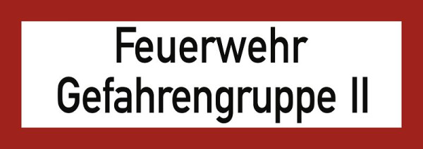 Moedel Feuerwehr Gefahrengruppe II, Aluminium, 297x105 mm, 57400