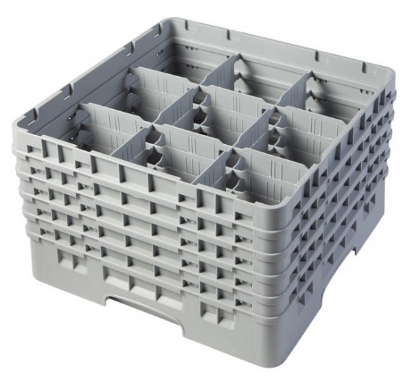 Cambro Spülkorb mit 9 Fächer Camrack® 25,8 cm Soft Grau, 9S958151