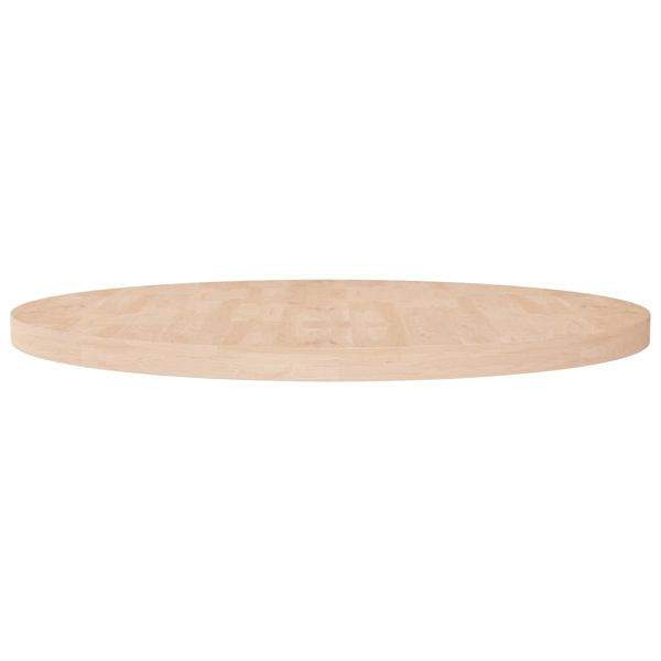 vidaXL Runde Tischplatte Ø90x4 cm Unbehandeltes Massivholz Eiche, 342913