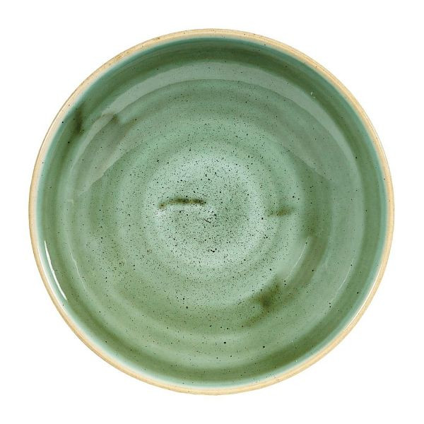 Churchill Stonecast, runde Coupe-Schüsseln, Samphire-Grün, 182 mm, (12 Stück), CT783