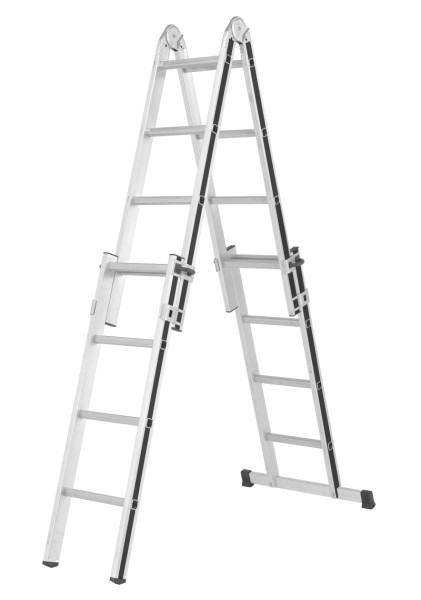 ALU-PRO Teleskopleiter, 4x4 Sprossen, Länge Anlegeleiter 1,22 - 4,02 m, 7006916