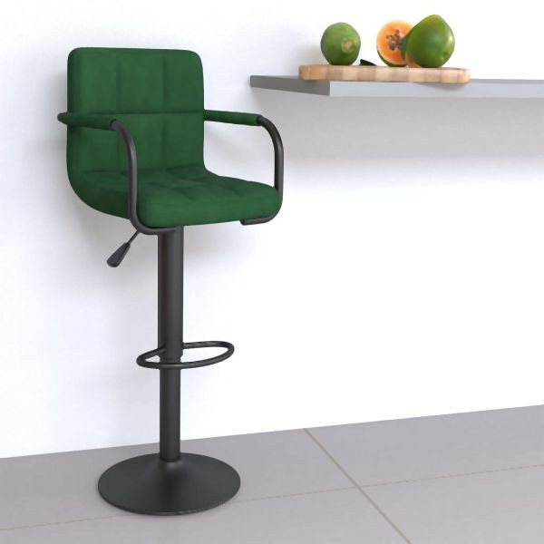 vidaXL Barhocker Dunkelgrün Samt, optimalen Sitzkomfort, 334651