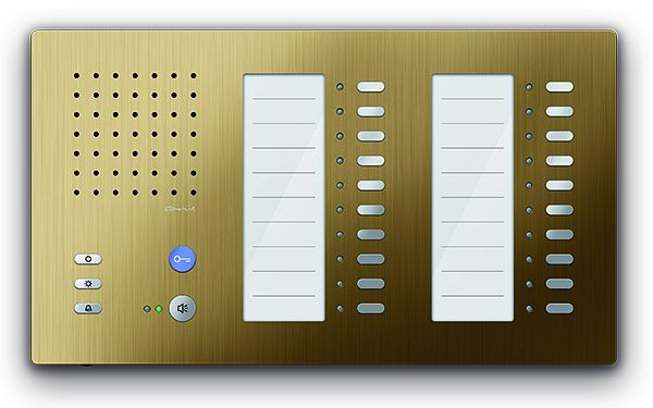 TCS Audio Innenstation zum Freisprechen Serie Carus ADAPTO +20 Tasten, Aufputzmontage bronze, CAI1200-0151